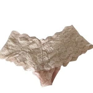 Vintage Victoria’s Secret lace cheeky panty in pink size XS